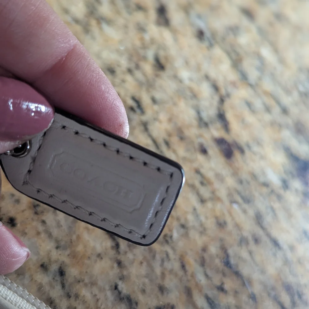 Coach Cream Wristlet Clutch